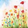 Motivserviette 33x33cm Mohn