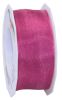 Organzaband Draht 40mm-25m magenta